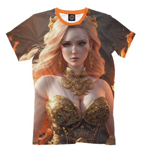 

Мужская футболка Девушка в золоте