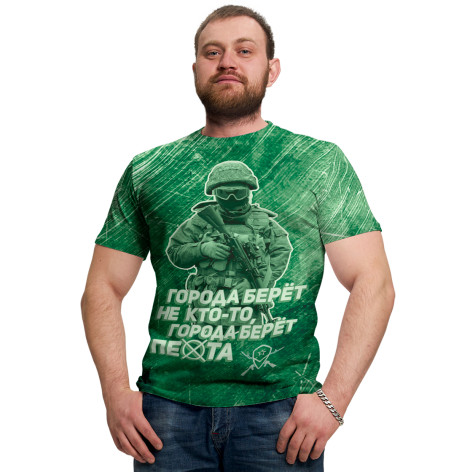 

Мужская футболка Города берет пехота