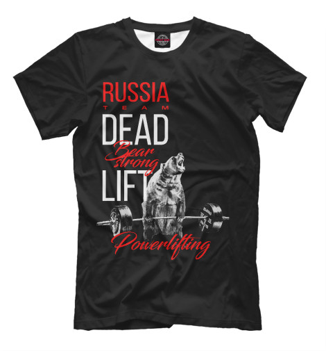 

Мужская футболка Powerlifting bear strong