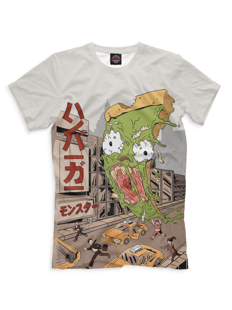 

Мужская футболка Зомби пицца