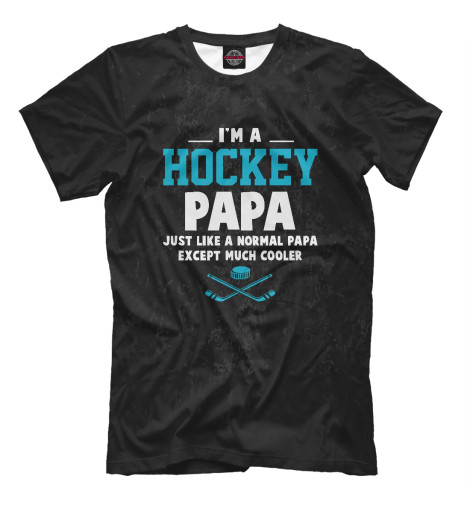 Мужская футболка I'm A Hockey Papa, Хоккей  - купить