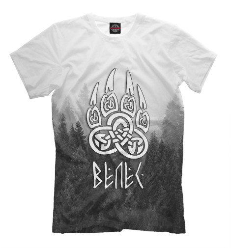 

Мужская футболка Печать Велеса \ Лес