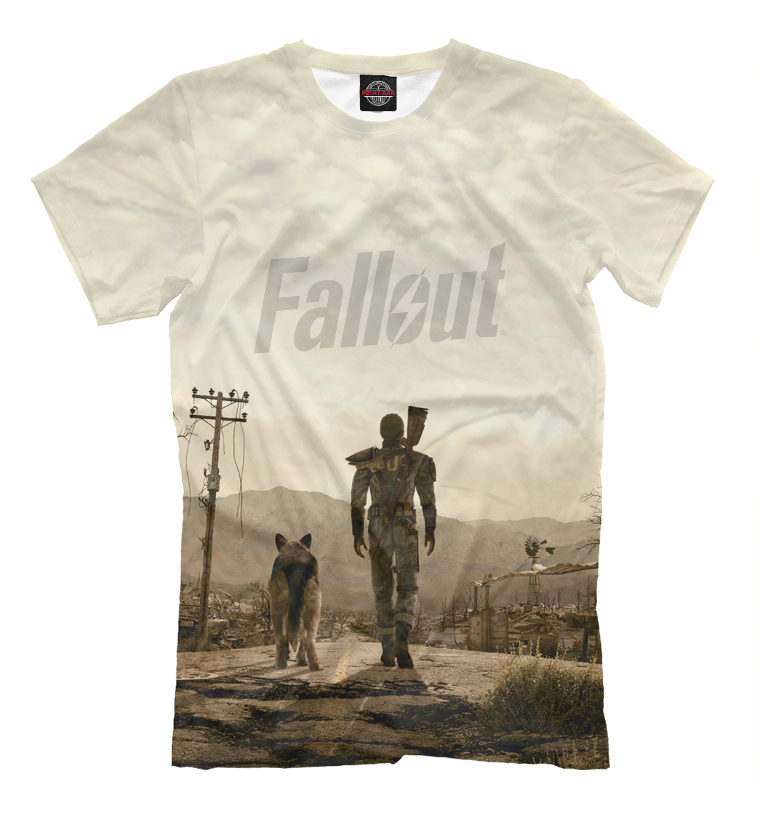 Мужская футболка с принтом Fallout