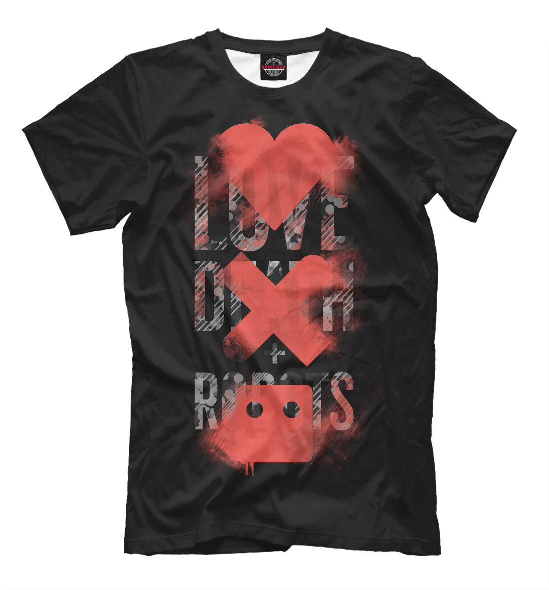 Мужская футболка с принтом Любовь, смерть и роботы