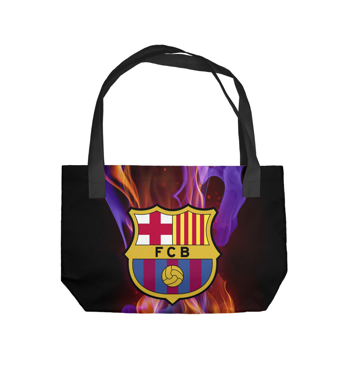 Пляжная сумка с принтом Barcelona