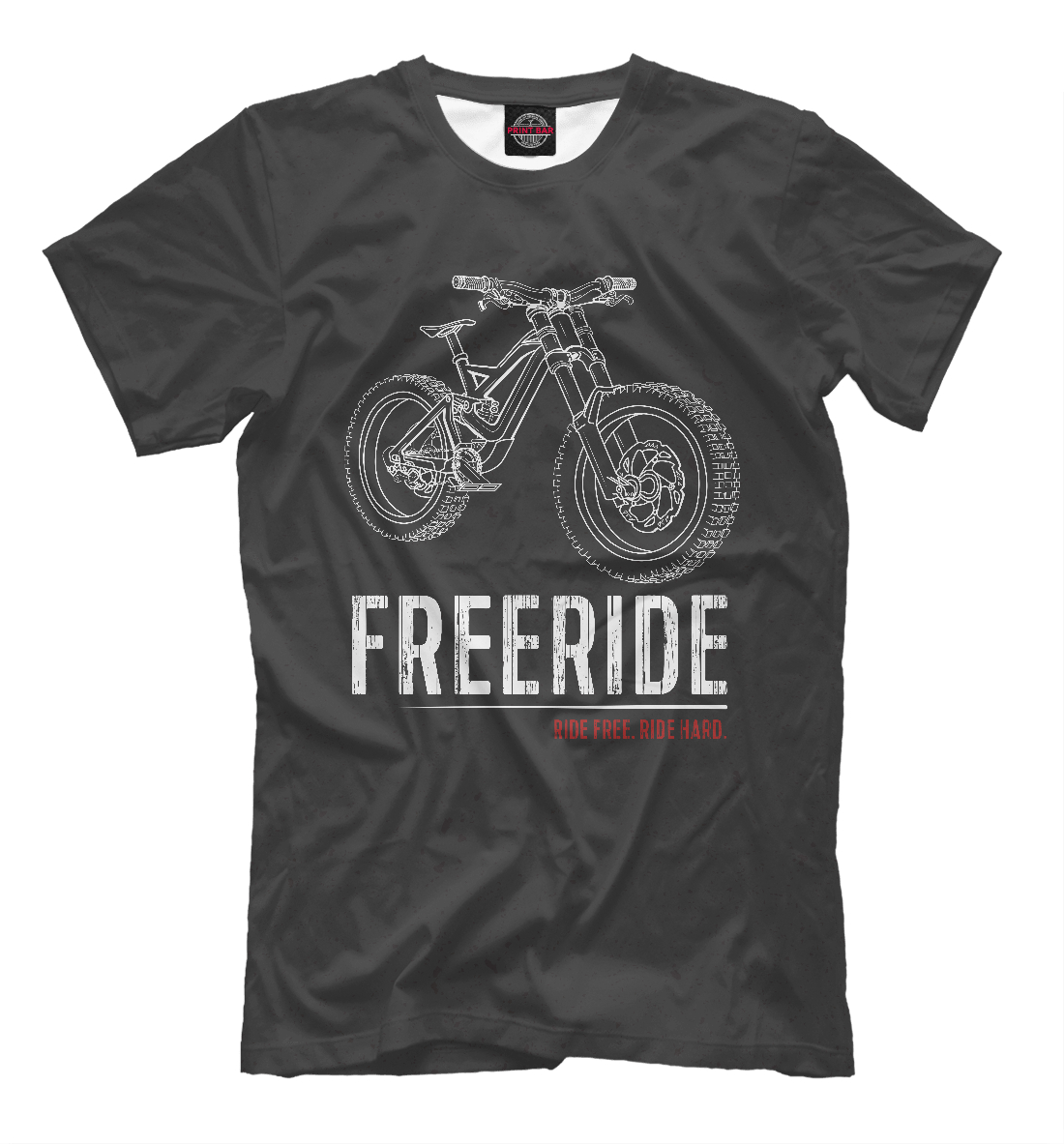 Мужская футболка с принтом FreeRide