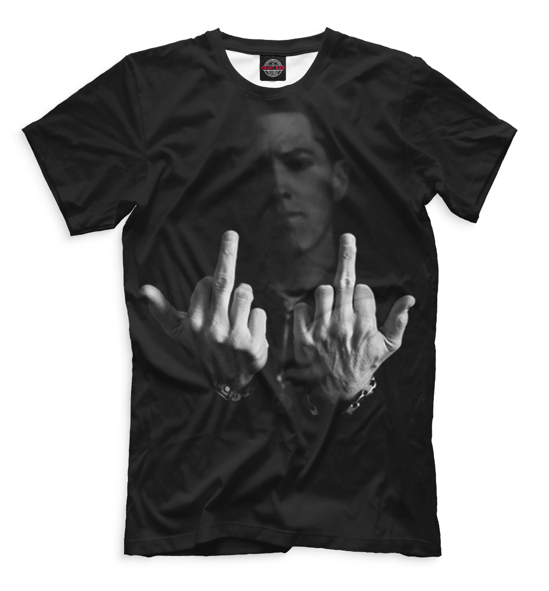 Мужская футболка с принтом Eminem