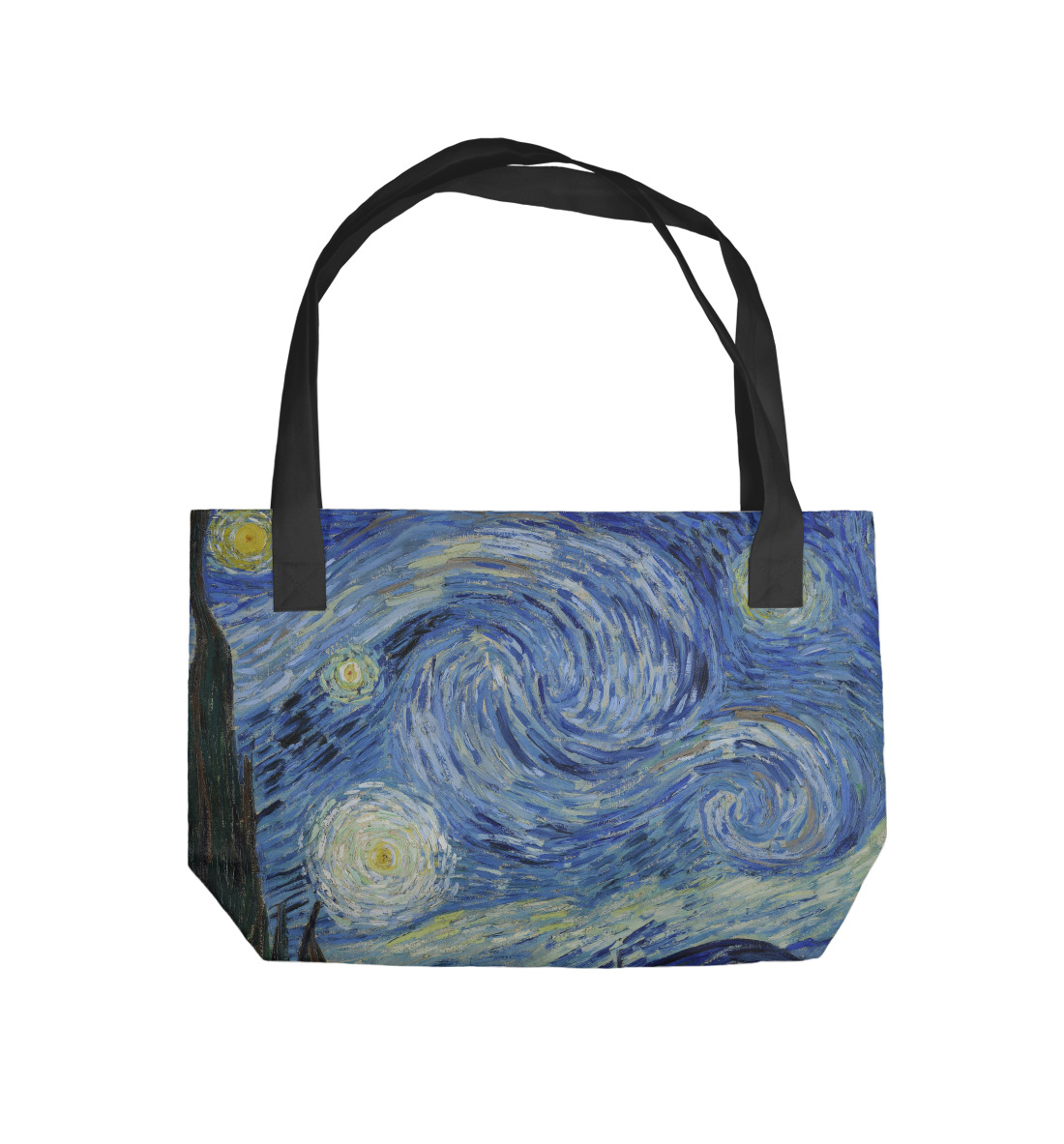 Пляжная сумка с принтом Звездная ночь - Ван Гог Винсент