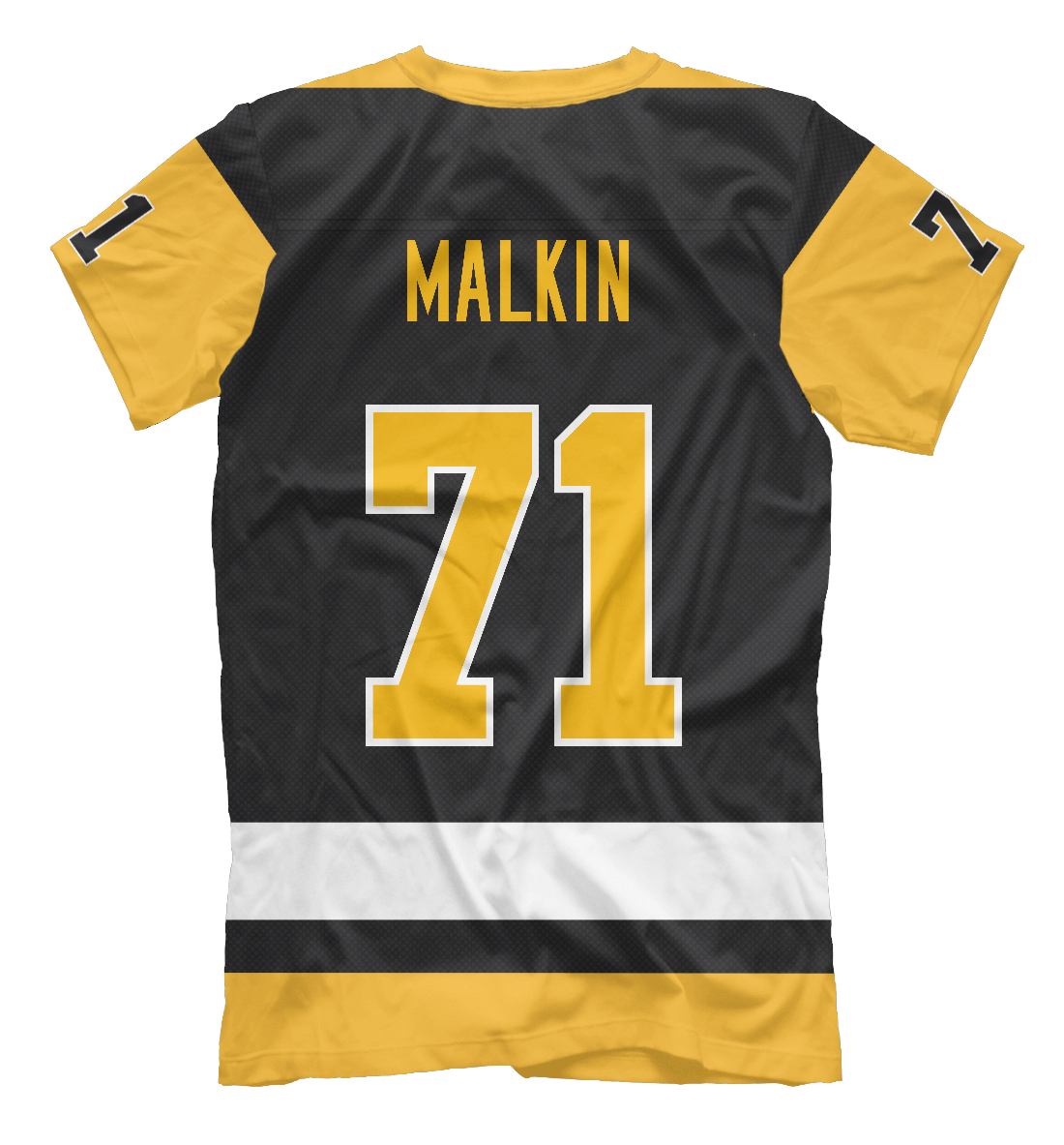 Мужская футболка с изображением Малкин Форма Pittsburgh Penguins 2018 цвета Белый