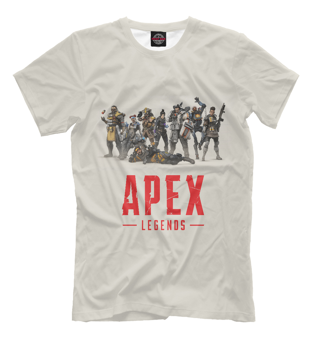 Мужская футболка с принтом Apex Legends персонажи