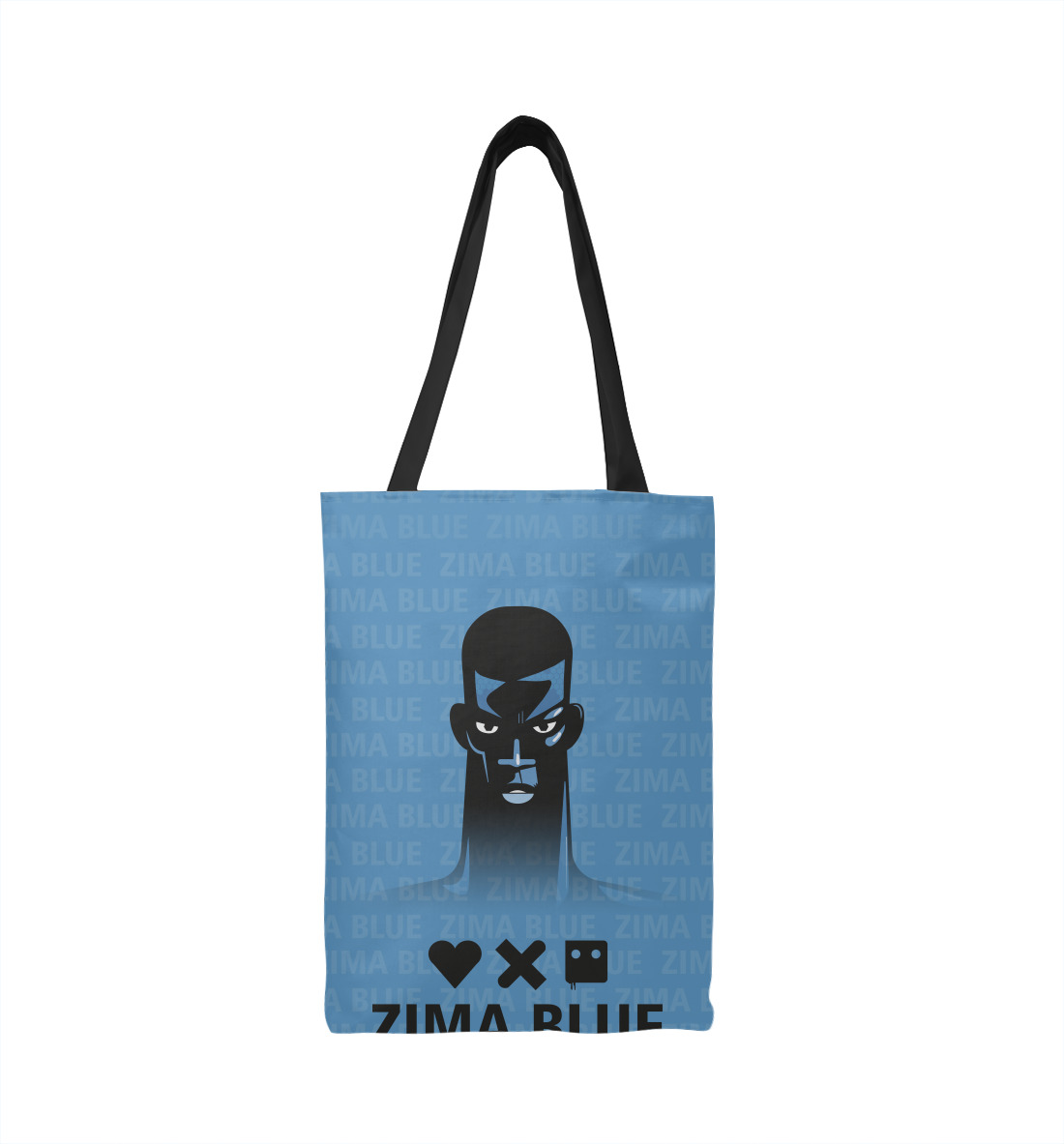 Сумка-шоппер с изображением Любовь, смерть и роботы zima blue цвета 