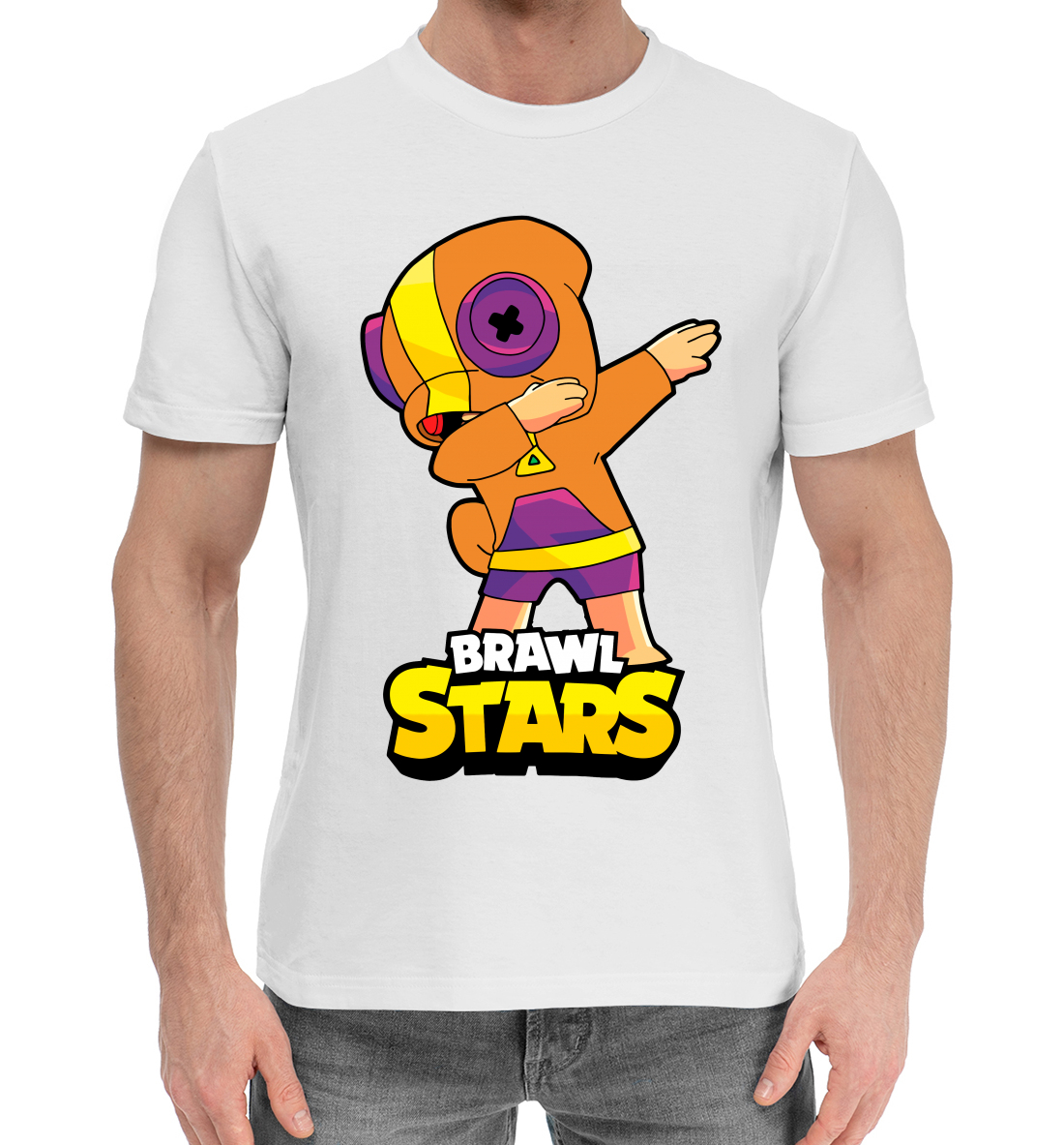 Мужская Хлопковая футболка с принтом Brawl Stars, артикул CLH-834728-hfu-2mp