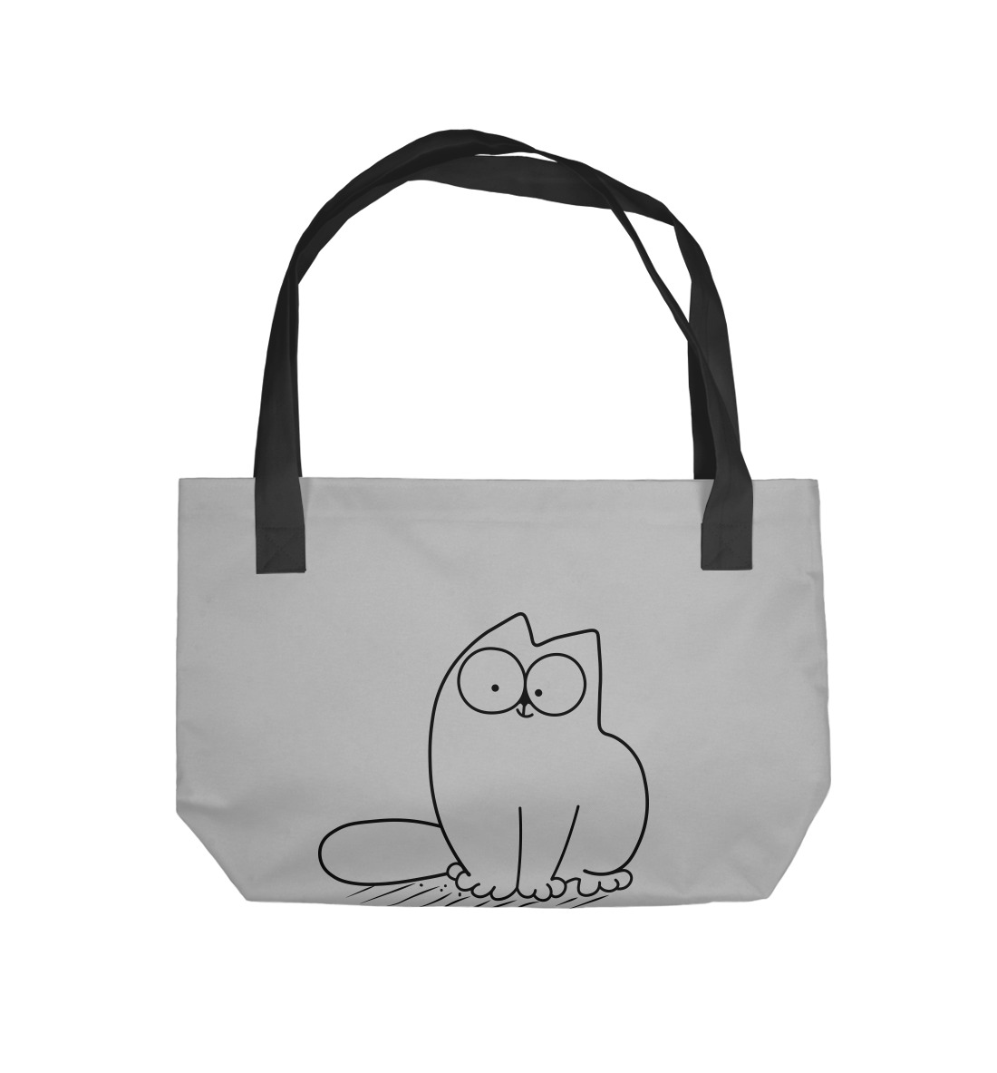 Пляжная сумка с принтом Simon's cat