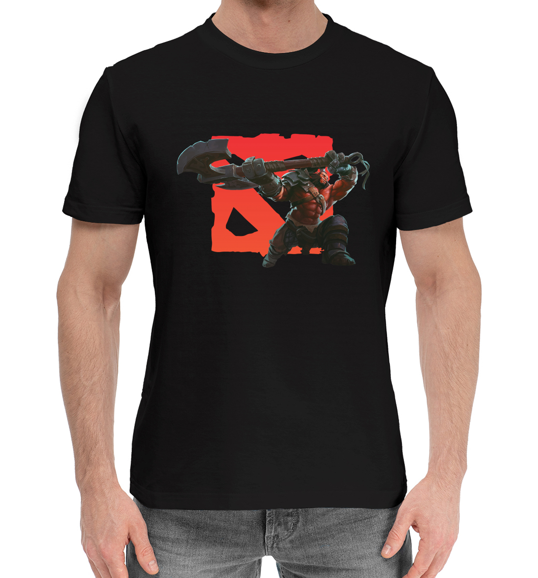Мужская Хлопковая футболка с принтом Dota 2, артикул RPG-437714-hfu-2mp