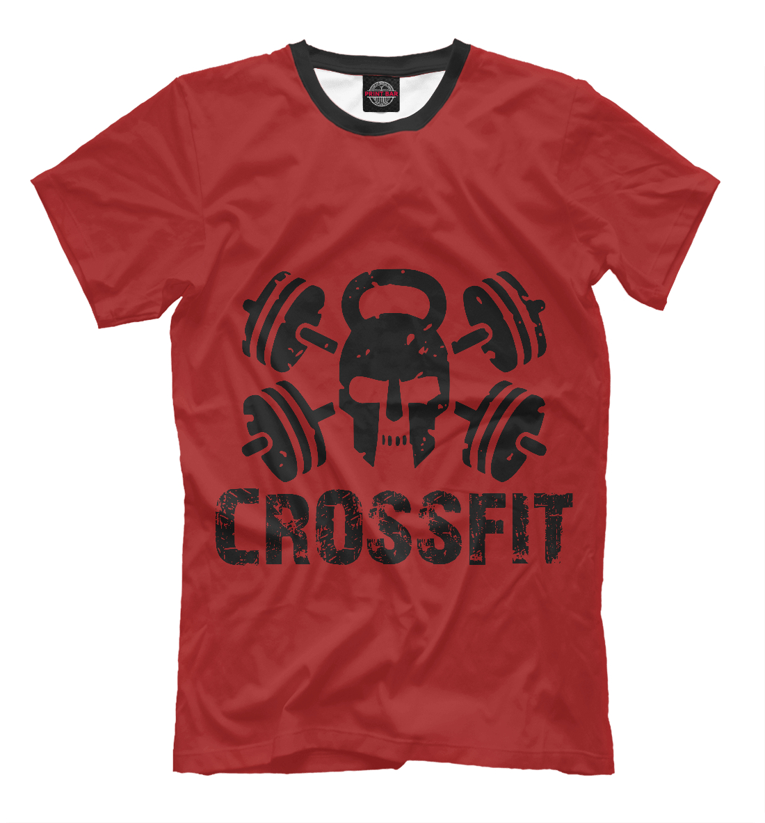 Мужская футболка с принтом Crossfit Skull