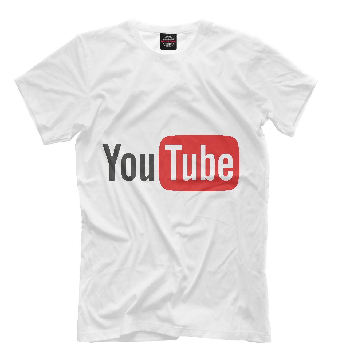 Мужская футболка с изображением Ютуб цвета Белый