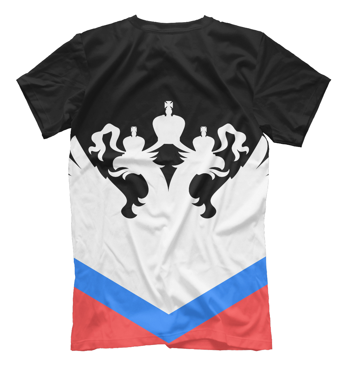 Мужская футболка с принтом Россия  - фото 2-спина