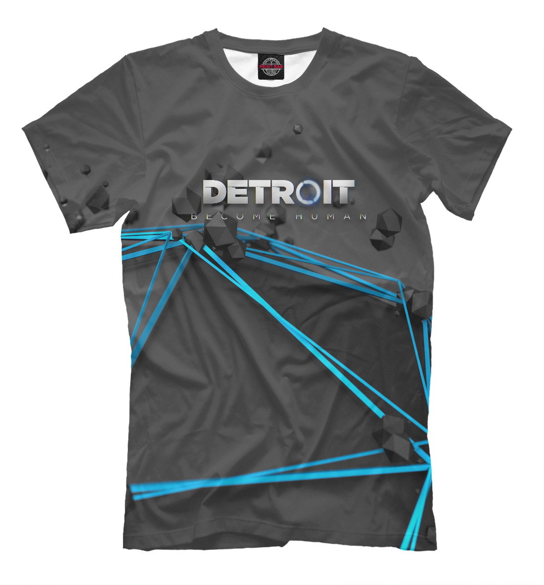 Мужская футболка с принтом Detroit the game
