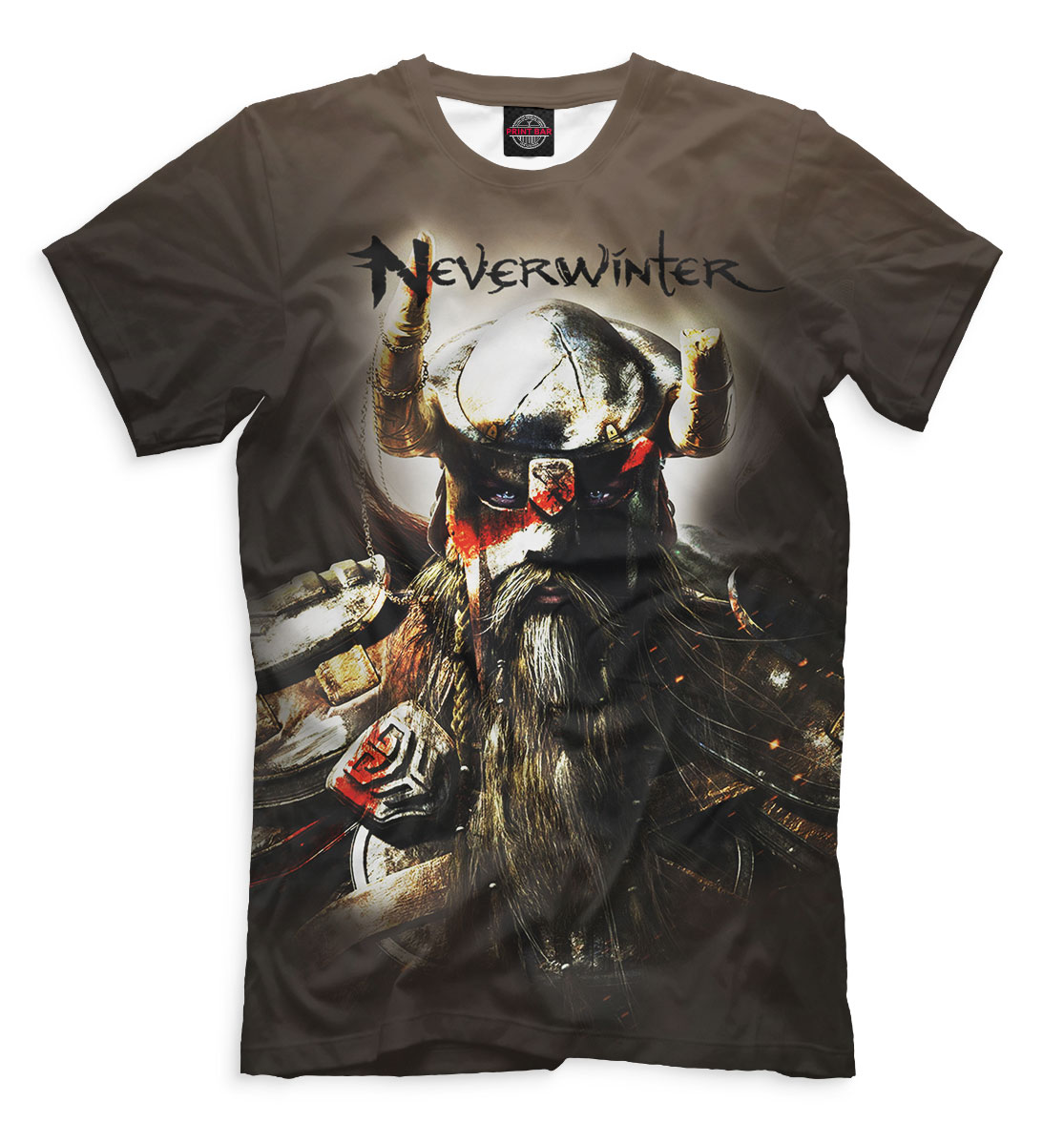 Мужская футболка с принтом Neverwinter