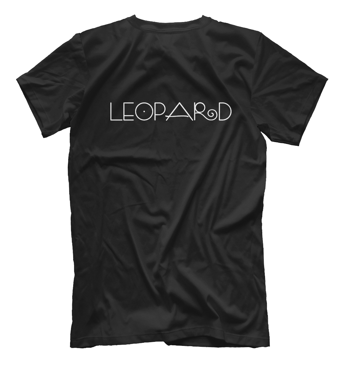 Мужская футболка с изображением Леопард цвета Белый
