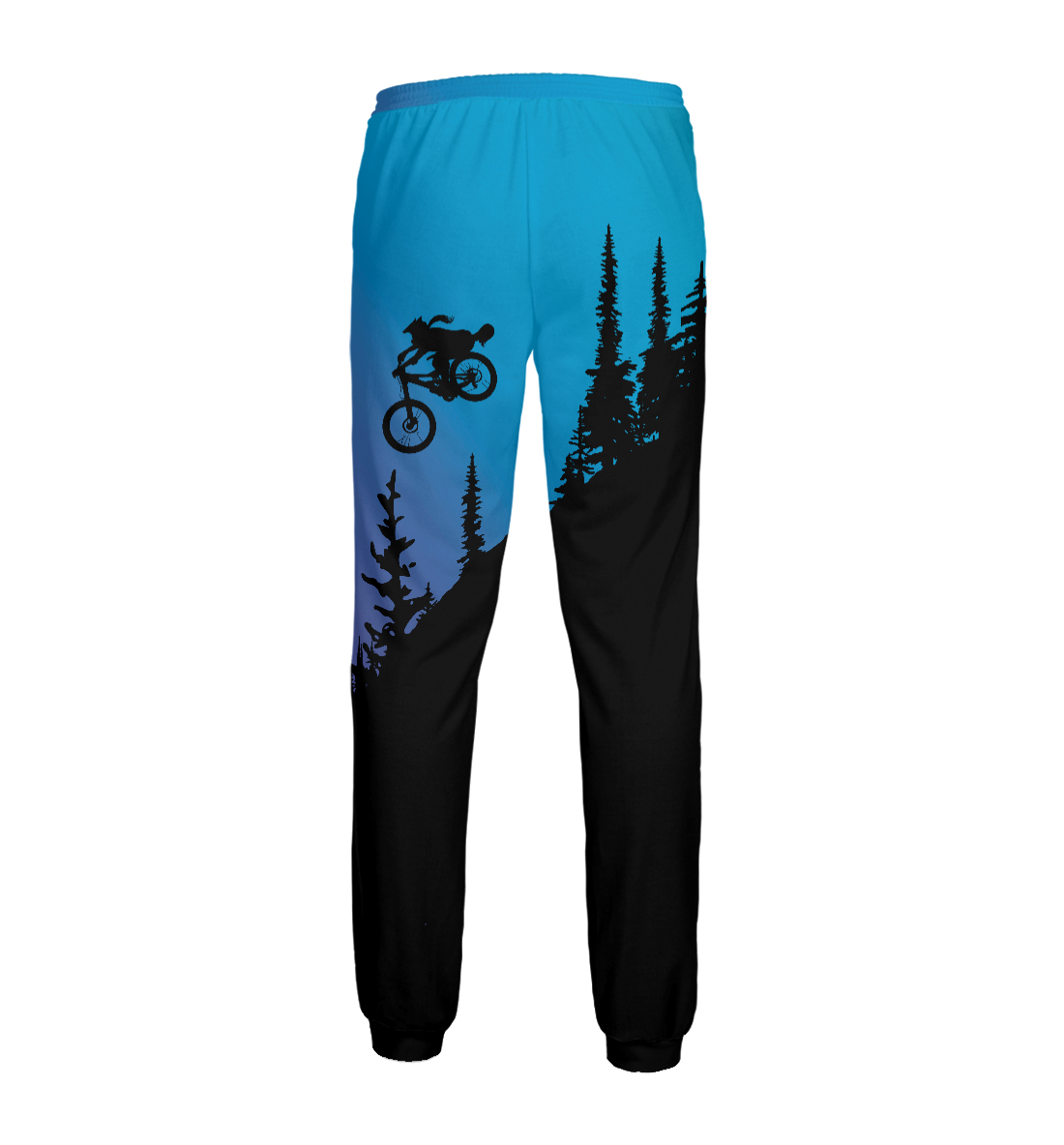Мужские спортивные штаны с принтом Downhill Colors  - фото 2-спина