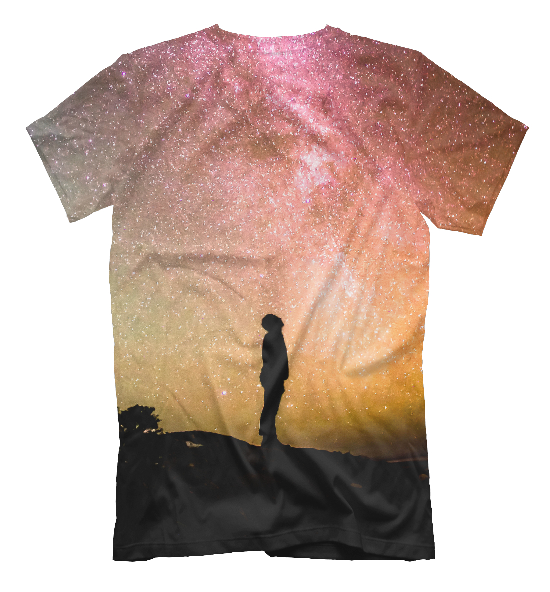Мужская футболка с принтом На земле с 1981  - фото 2-спина