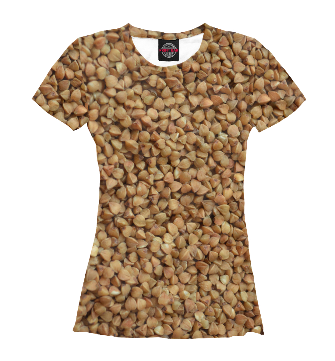 Женская футболка Гречневая гречка (коллекции Еда) за 1499 ₽ купить в  интернет-магазине Print Bar (EDA-370720) ✌