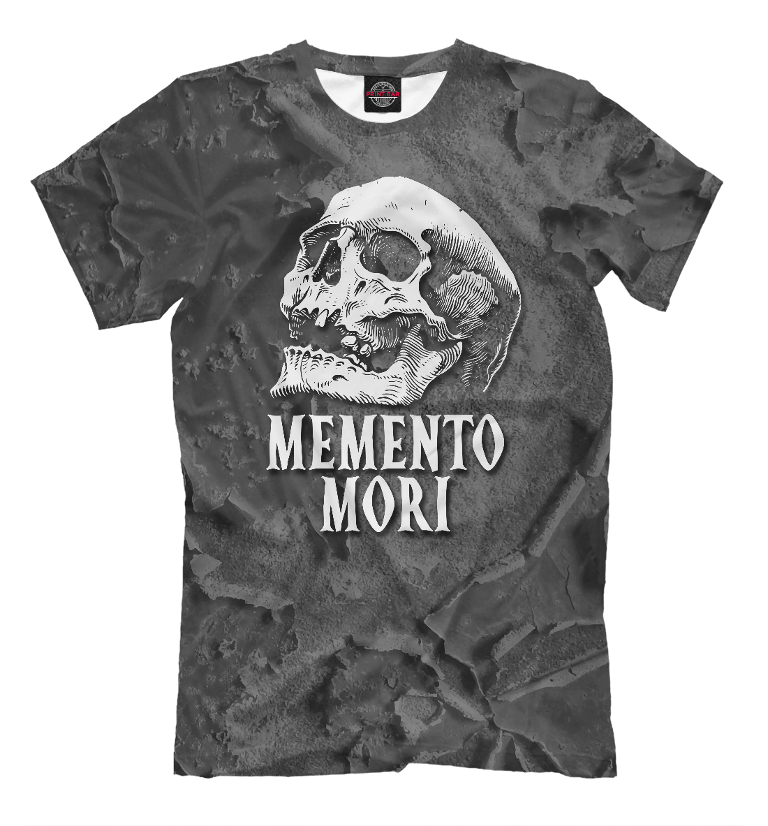 Мужская футболка с принтом Memento mori