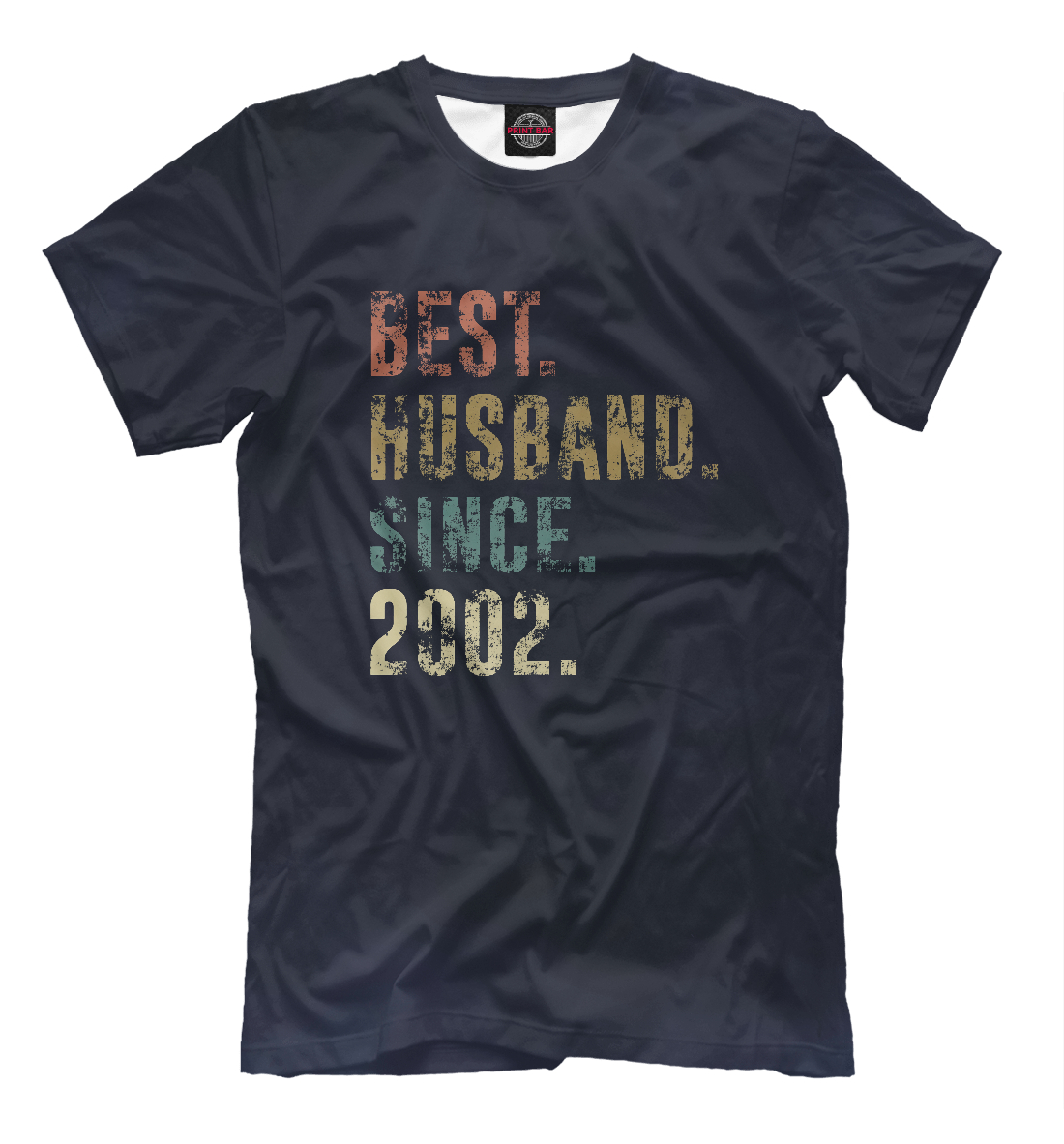 Мужская футболка с принтом Best Husband Since 2002