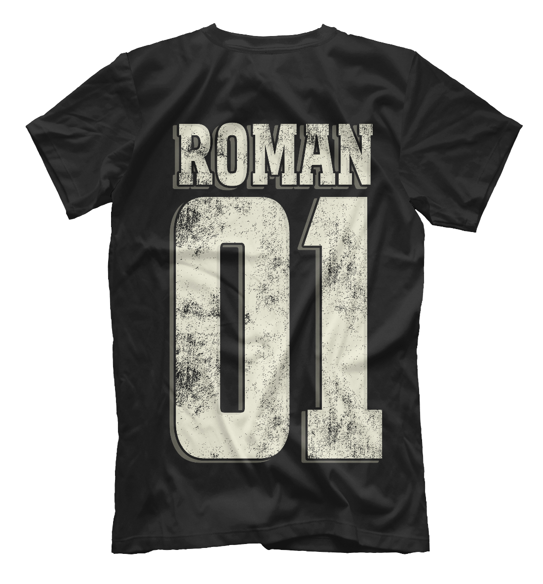 Мужская футболка с принтом Роман 01  - фото 2-спина