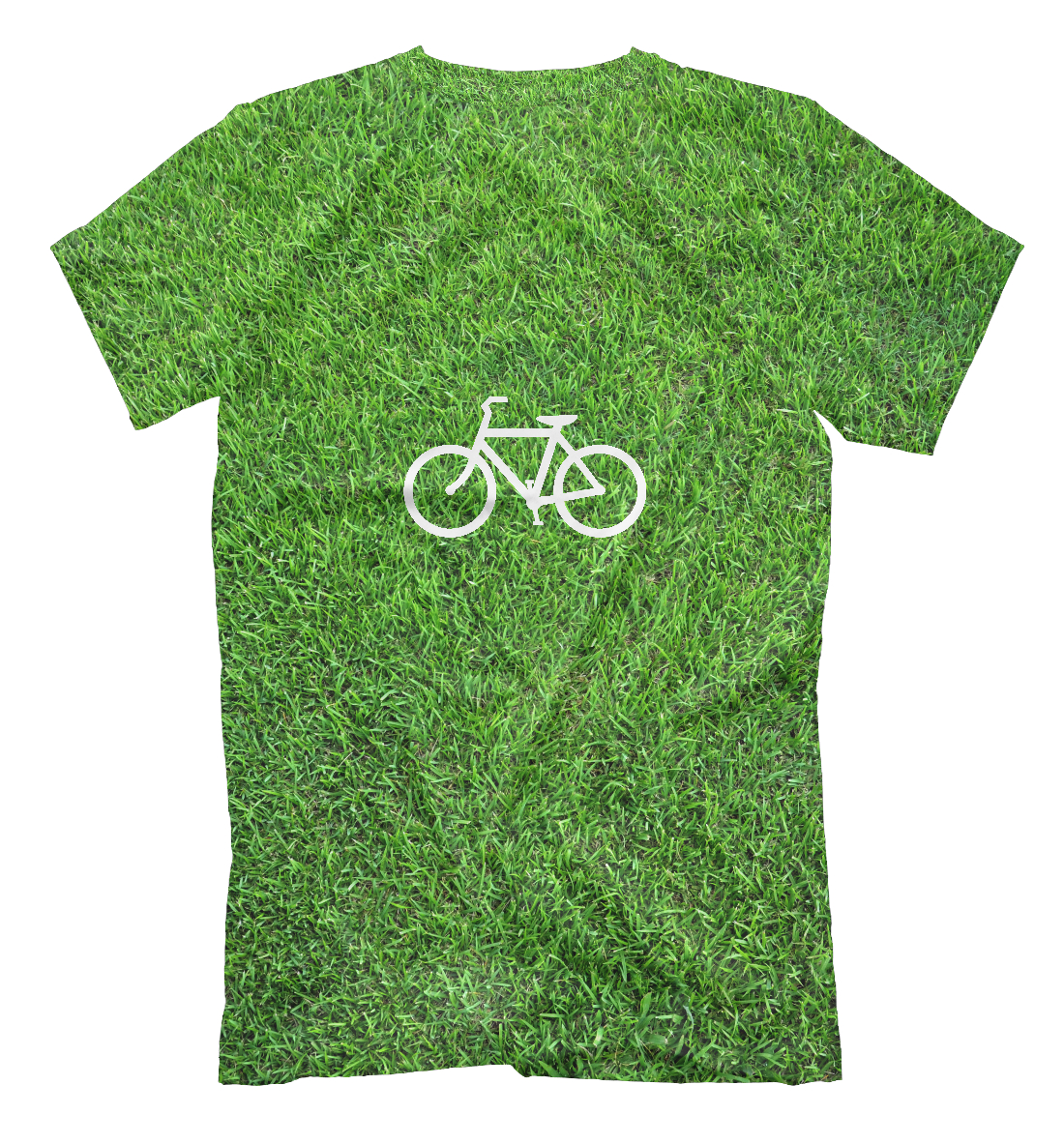 Мужская футболка с принтом Велосипед одна любовь  - фото 2-спина