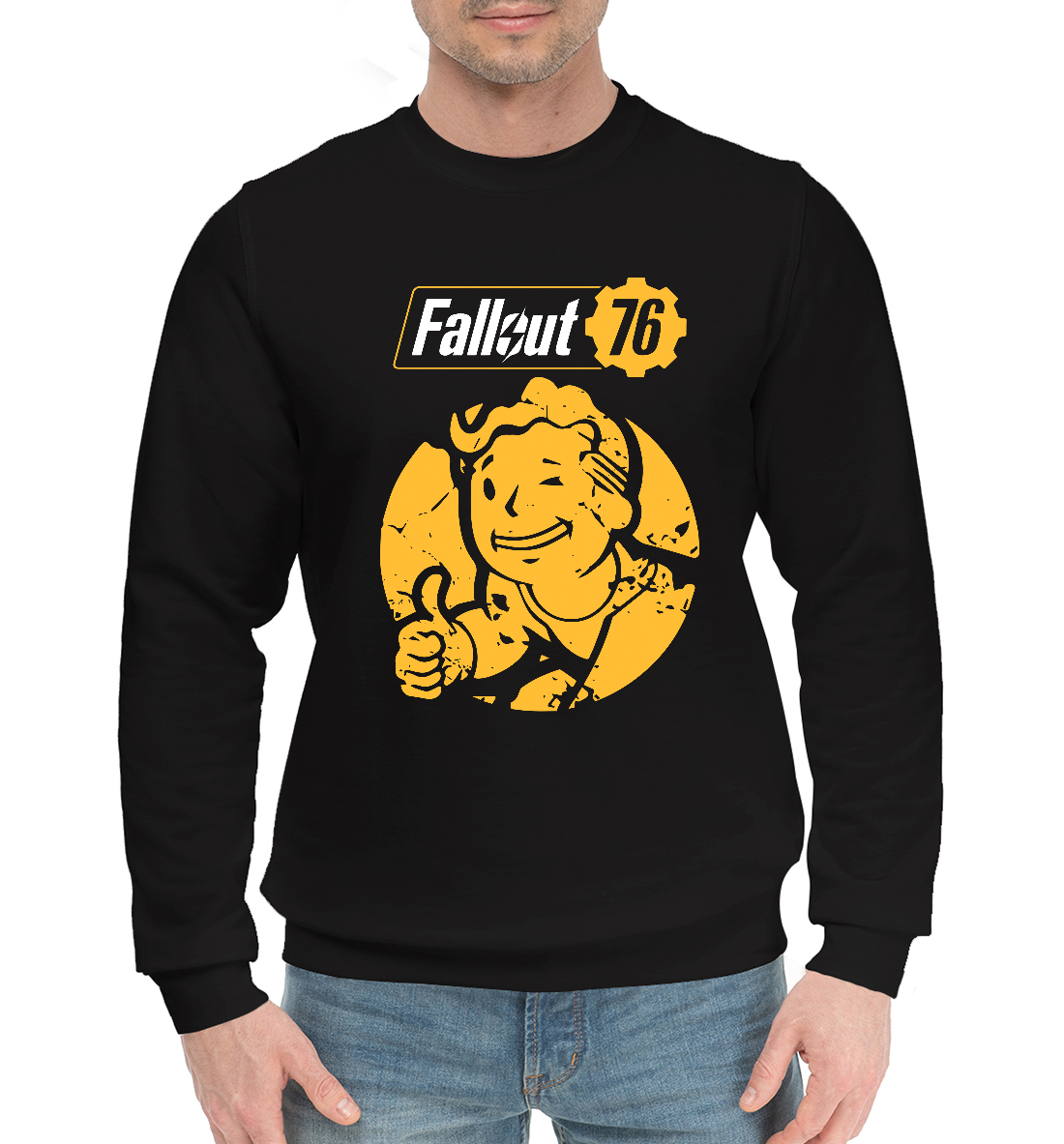 Мужской Хлопковый свитшот с принтом Fallout, артикул FOT-727792-hsw-2mp