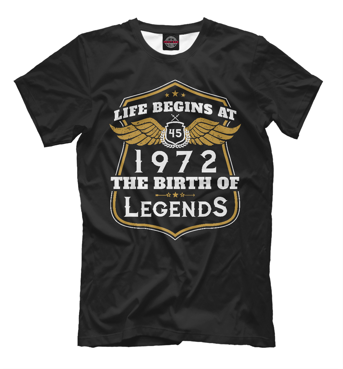 Мужская футболка с принтом 1972 - рождение легенды
