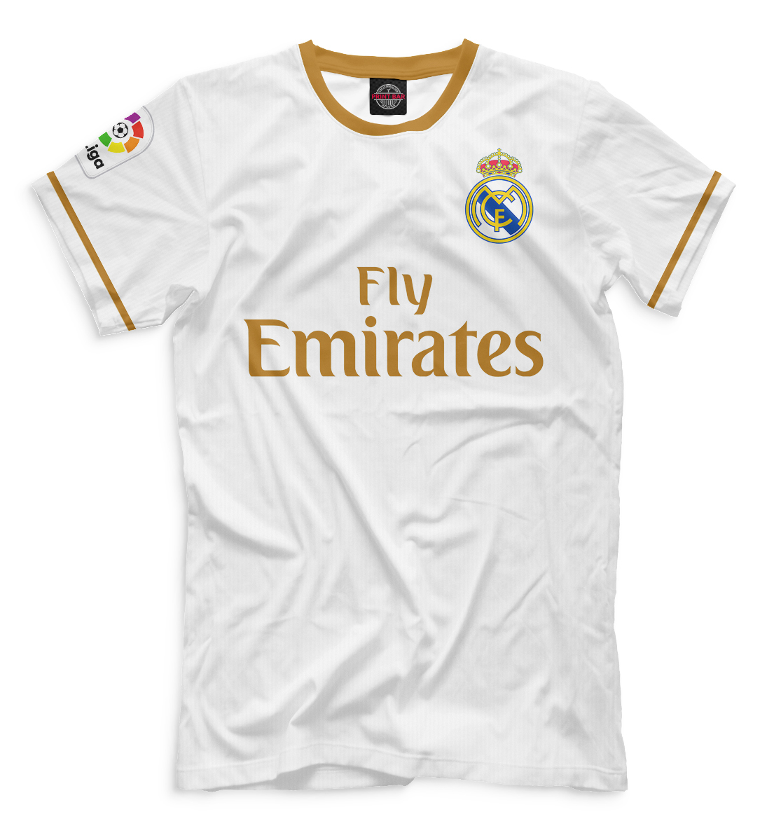 Мужская футболка с принтом Азар Реал Мадрид форма домашняя 19/20