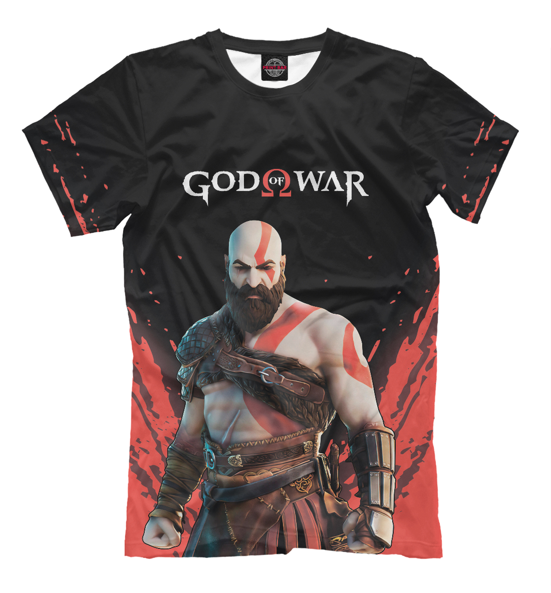 Мужская футболка с принтом God of War