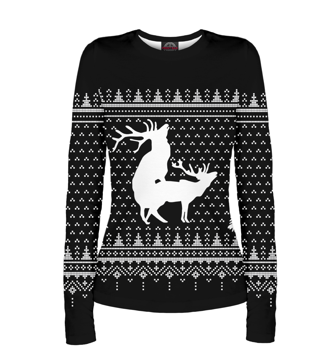 Зимний свитер с оленями