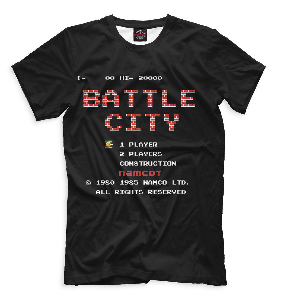 Мужская футболка с принтом Battle City