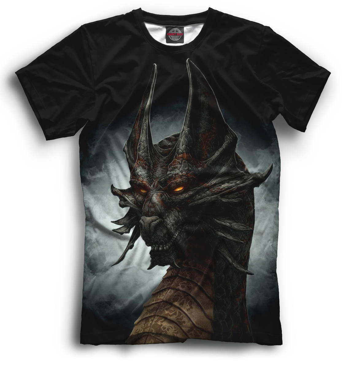 Мужская футболка с принтом Дракон
