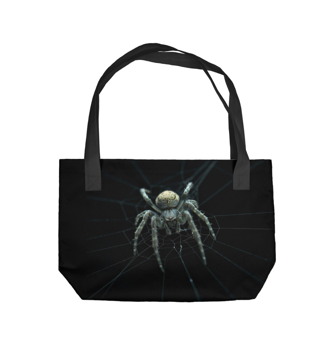 Пляжная сумка с принтом Мистический паук