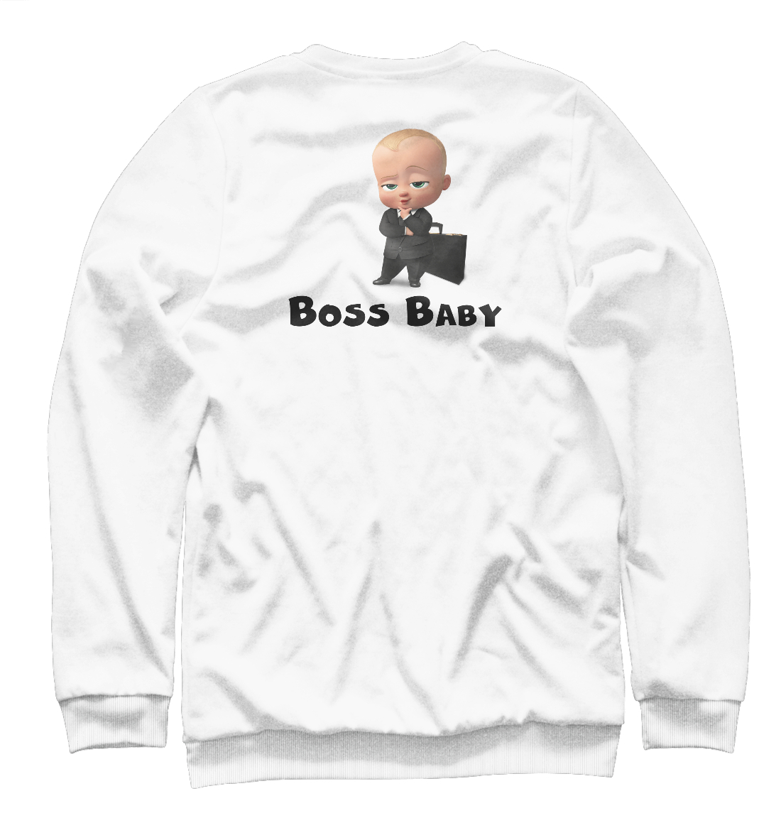 Мужской свитшот с принтом Boss Baby - Босс Молокосос  - фото 2-спина