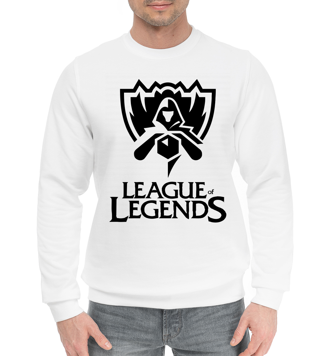 Мужской Хлопковый свитшот с принтом League of Legends, артикул LOL-659102-hsw-2mp