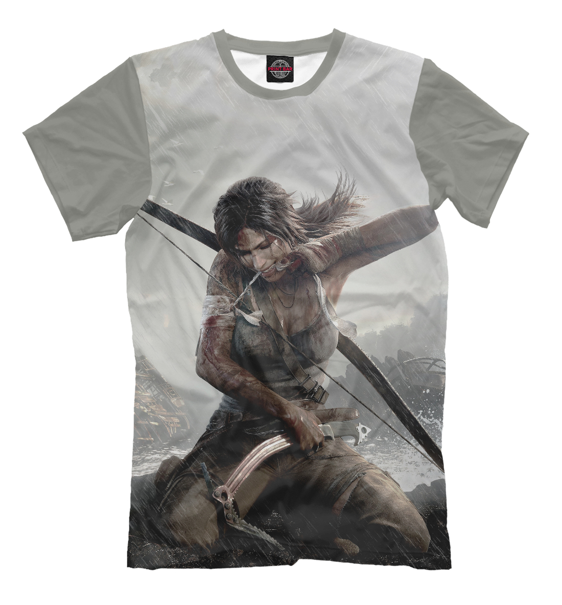 Мужская футболка с принтом Tomb Raider