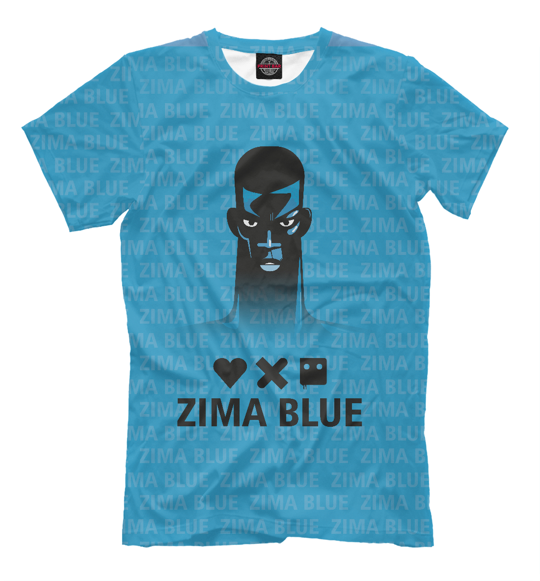Мужская футболка с изображением Любовь, смерть и роботы zima blue цвета Белый