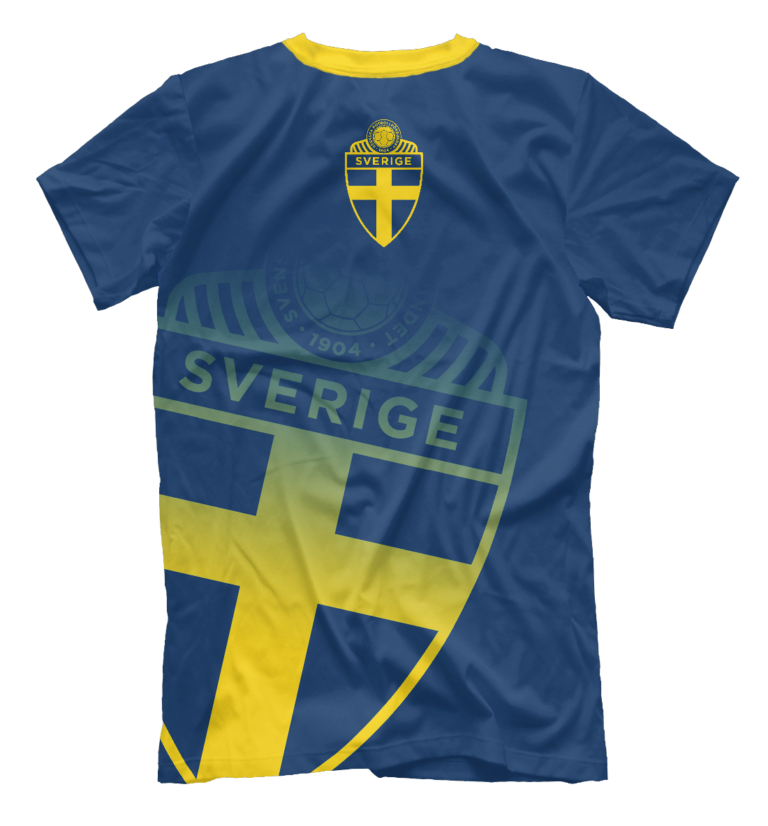 Мужская футболка с принтом Швеция  - фото 2-спина
