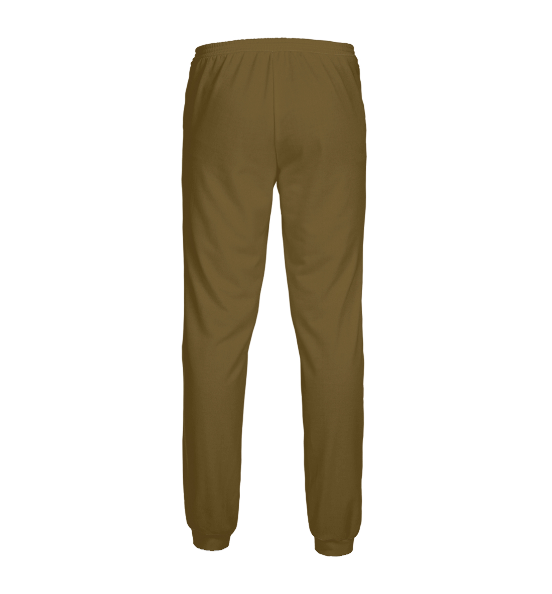 Мужские спортивные штаны с принтом Цвет Умбра  - фото 2-спина