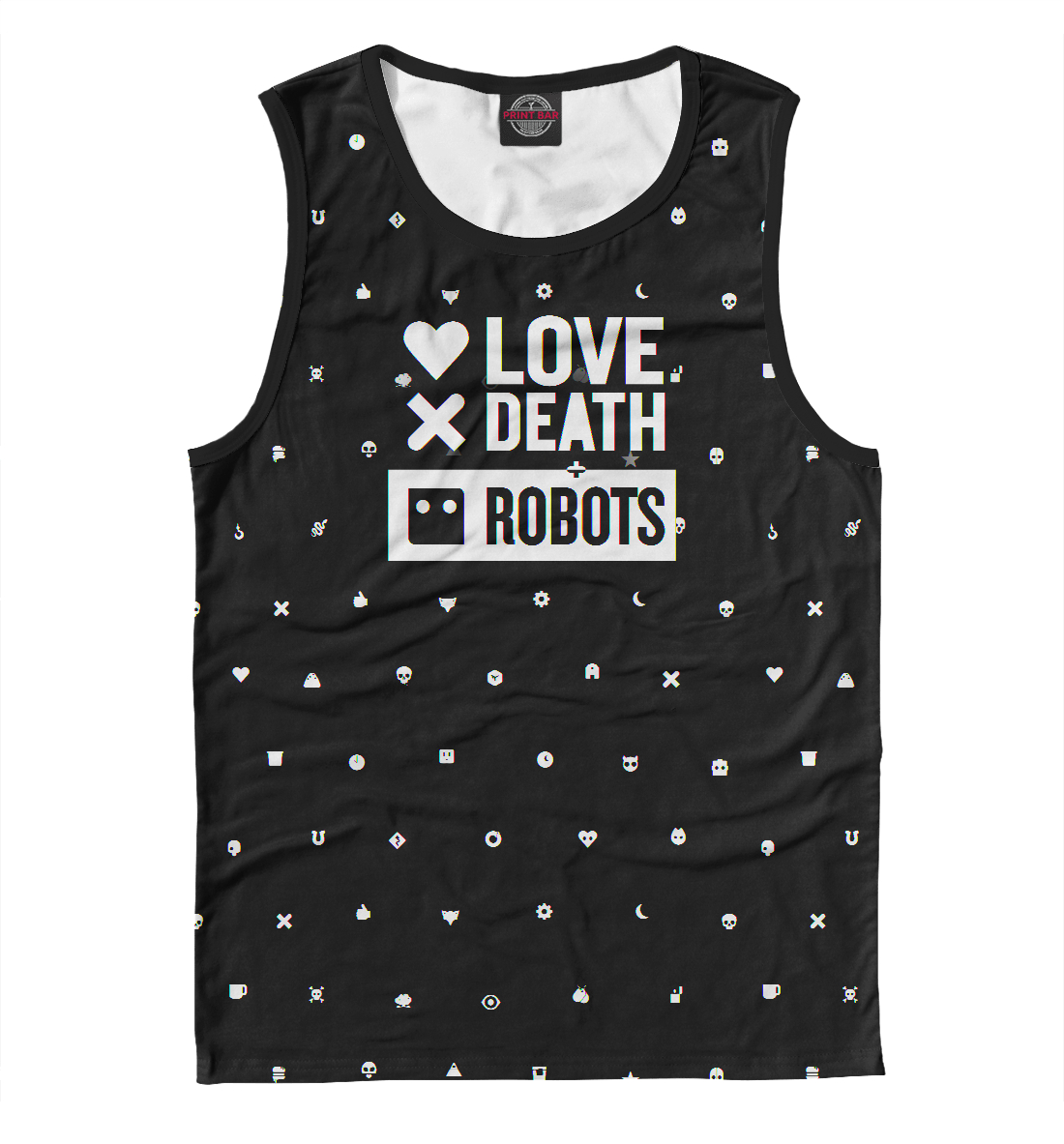 Женская майка с принтом Love, Death + Robots logo