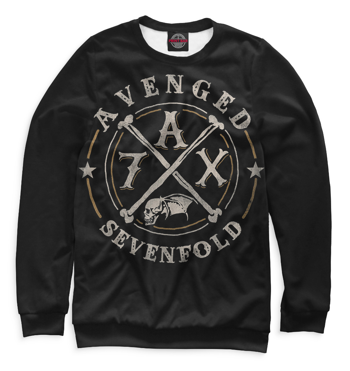 Женский свитшот с изображением Avenged Sevenfold цвета Белый