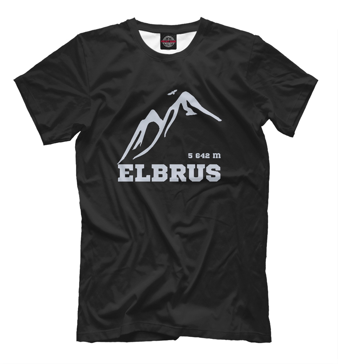 Мужская футболка с принтом Эльбрус вершина