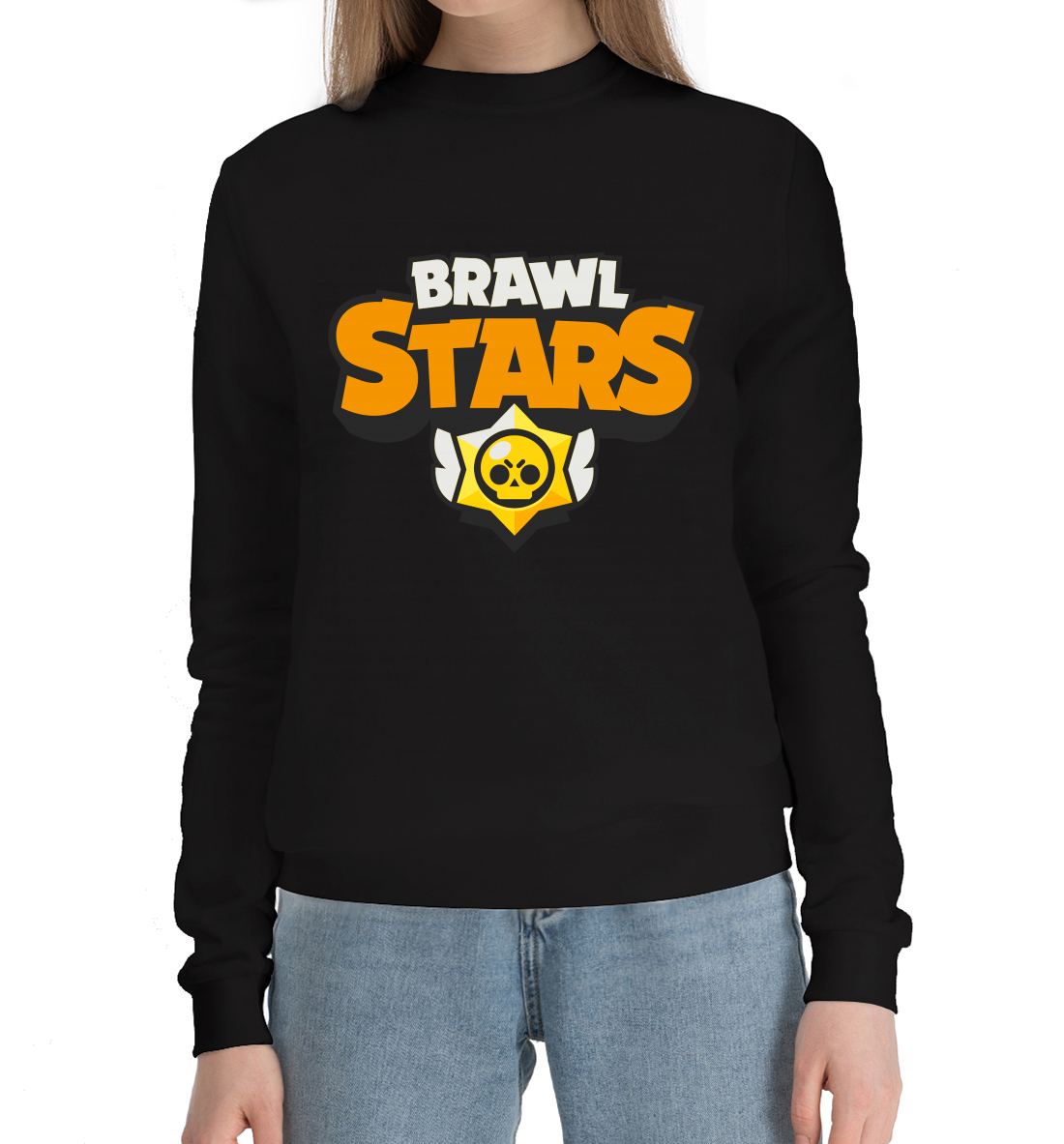 Женский Хлопковый свитшот с принтом Brawl Stars, артикул CLH-563096-hsw-1mp