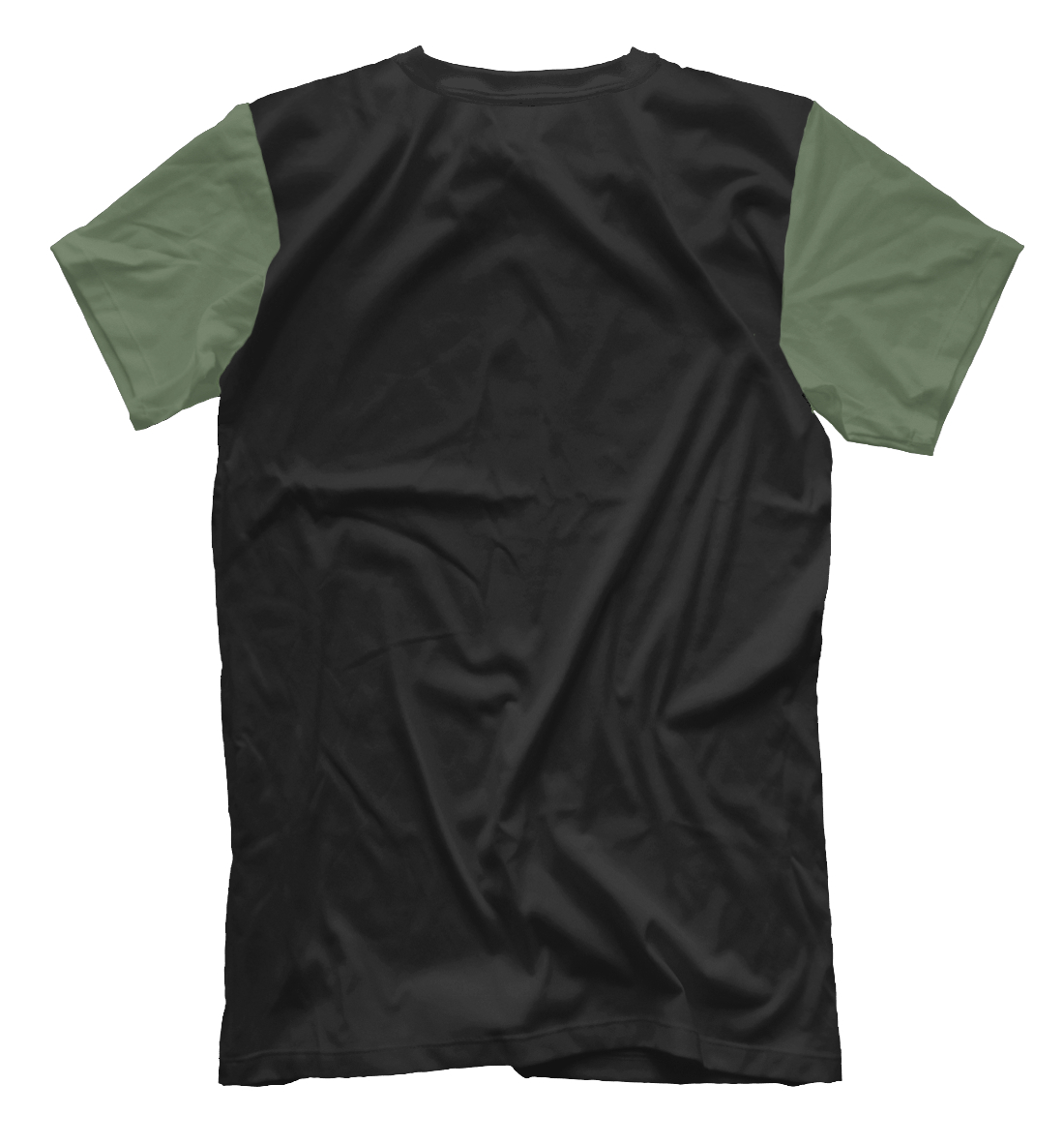 Мужская футболка с принтом Зеленый слоник  - фото 2-спина